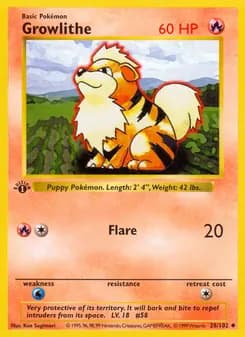 Growlithe — Base Set #28