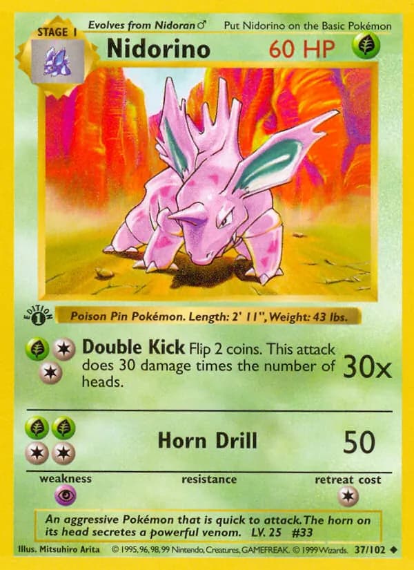Nidorino — Base Set #37