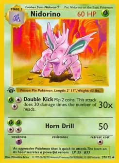 Nidorino — Base Set #37