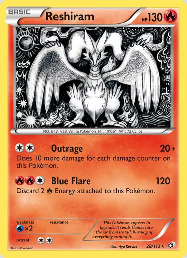 Reshiram — Legendary Treasures #28