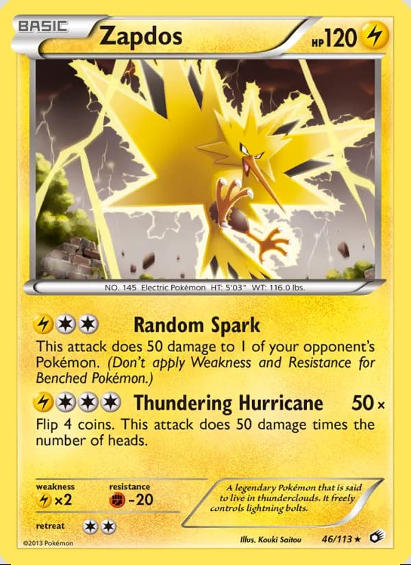 Zapdos — Legendary Treasures #46