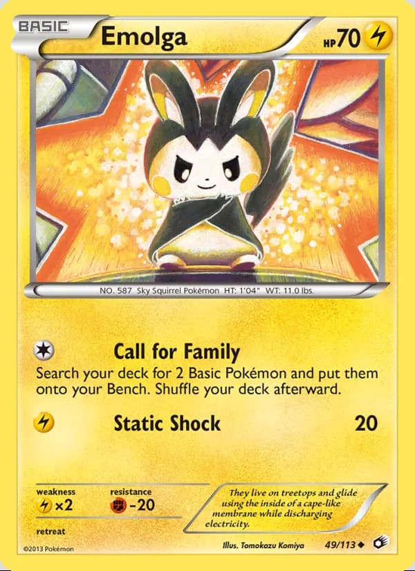 Emolga — Legendary Treasures #49