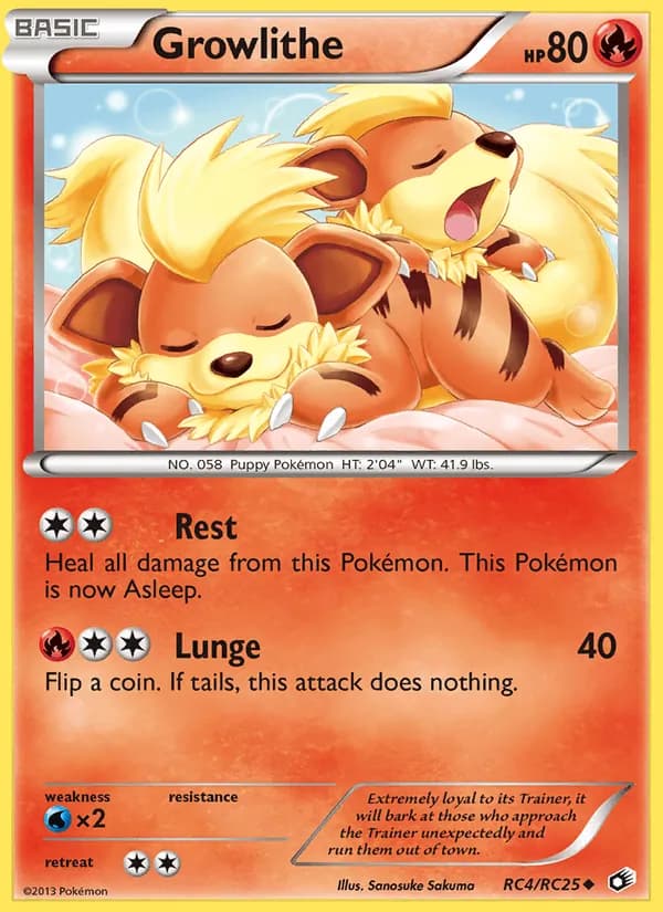 Growlithe — Legendary Treasures #RC4