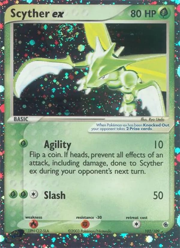 Scyther ex — Ruby & Sapphire #102