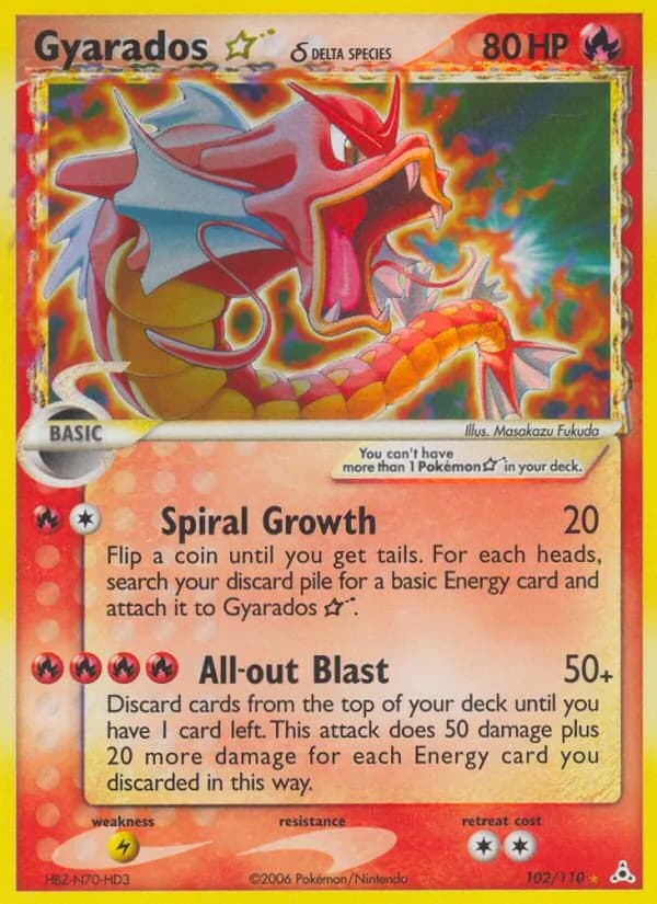 Gyarados ☆ δ — Holon Phantoms #102