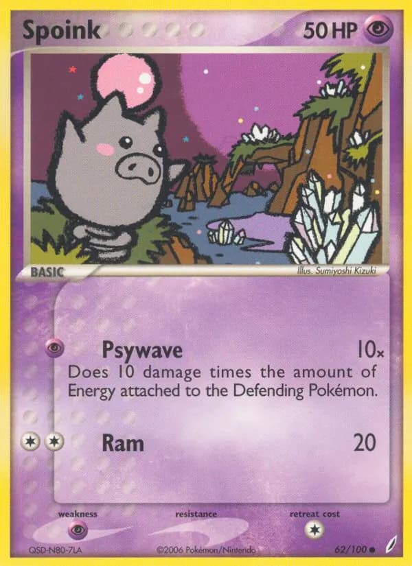 Spoink — Crystal Guardians #62