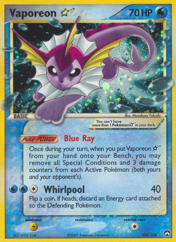 Vaporeon ☆ — Power Keepers #102