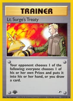 Lt. Surge's Treaty — Gym Heroes #112