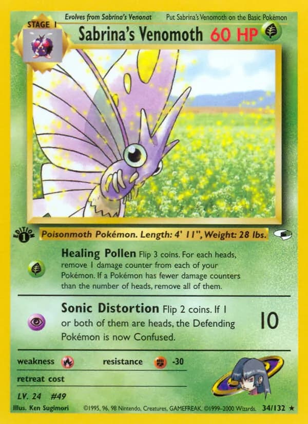 Sabrina's Venomoth — Gym Heroes #34