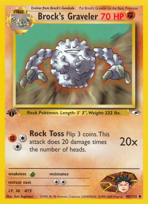 Brock's Graveler — Gym Heroes #40
