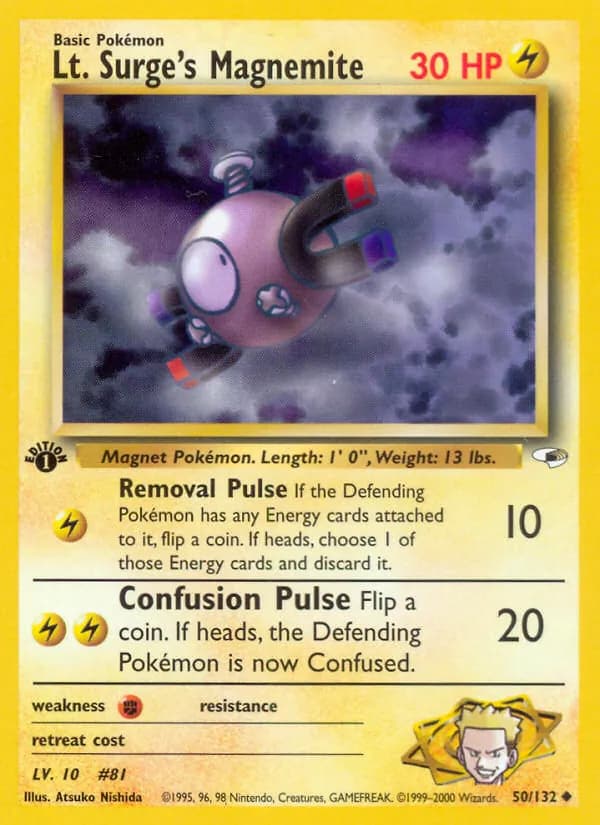 Lt. Surge's Magnemite — Gym Heroes #50