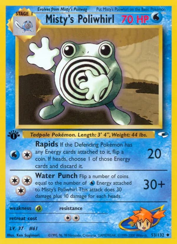 Misty's Poliwhirl — Gym Heroes #53
