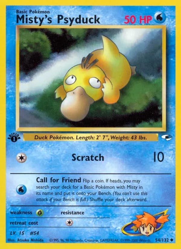 Misty's Psyduck — Gym Heroes #54