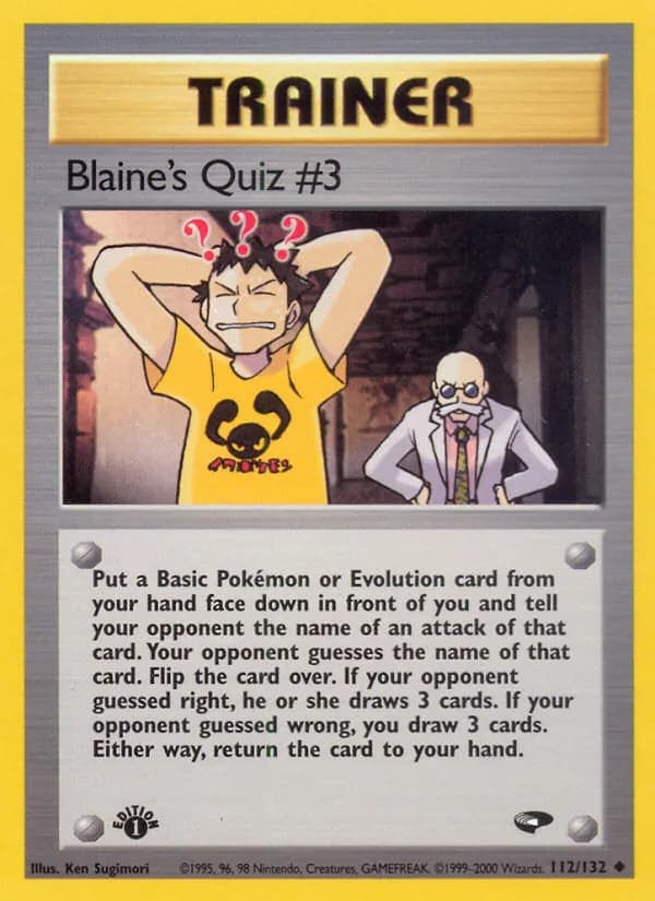 Blaine's Quiz #3 — Gym Challenge #112