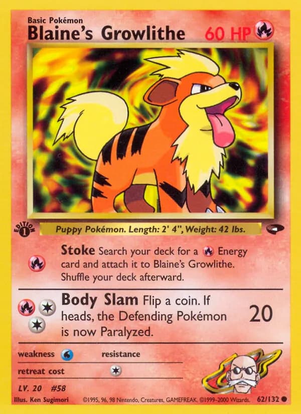 Blaine's Growlithe — Gym Challenge #62