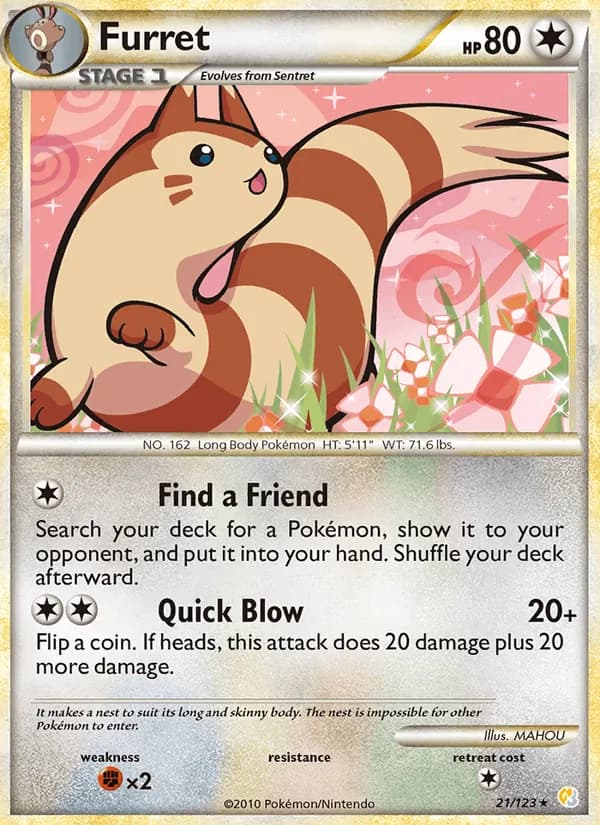 Furret — HeartGold SoulSilver #21