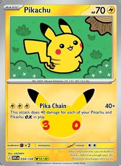 Pikachu — 30th Celebration #034