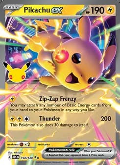 Pikachu ex — 30th Celebration #054