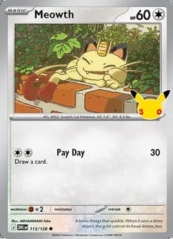 Meowth — 30th Celebration #113