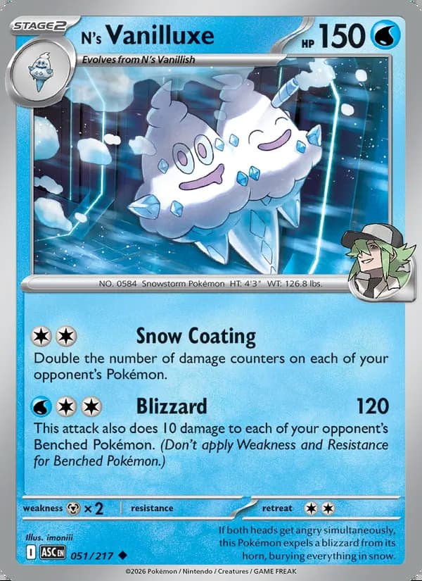 N's Vanilluxe — Ascended Heroes #051