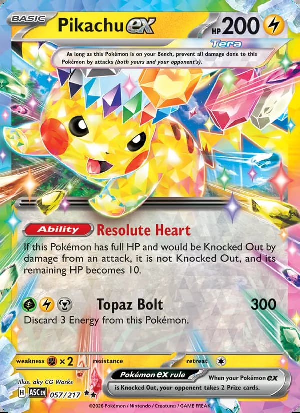 Pikachu ex — Ascended Heroes #057