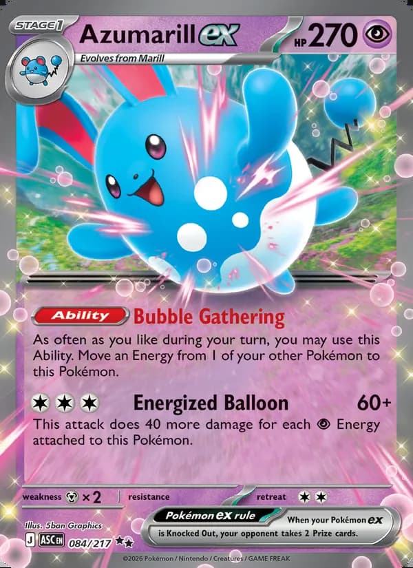 Azumarill ex — Héroes Ascendentes #084