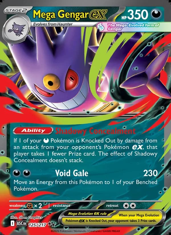 Mega-Gengar ex — Héroes Ascendentes #125