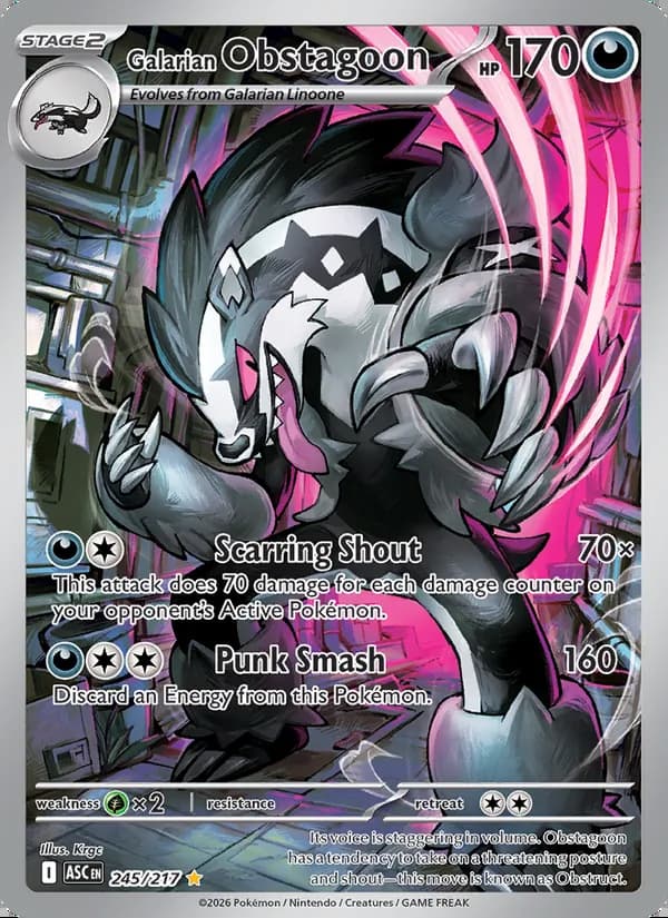 Galarian Obstagoon — Ascended Heroes #245