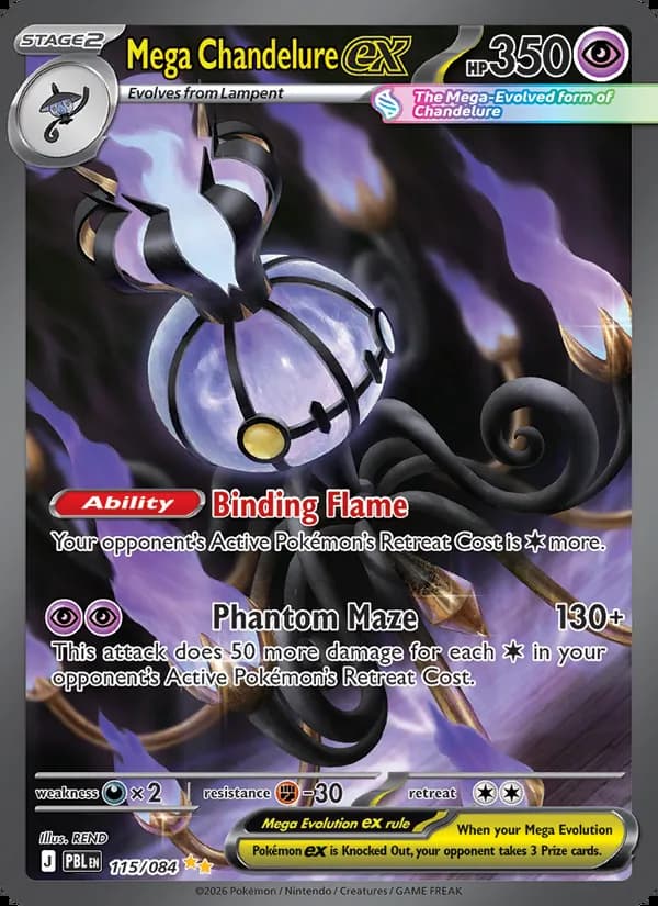 Mega Chandelure ex — Pitch Black #115