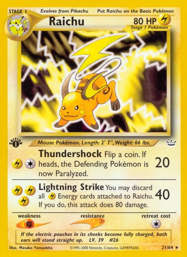 Raichu — Neo Revelation #21