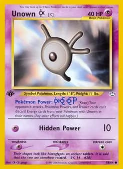 Unown [K] — Neo Revelation #58