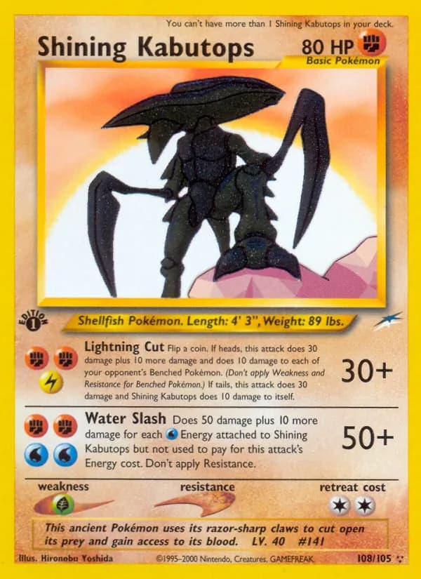 Shining Kabutops — Neo Destiny #108