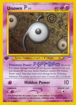 Unown [P] — Neo Destiny #58