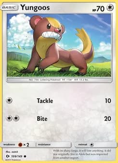 Yungoos — Sun & Moon #109