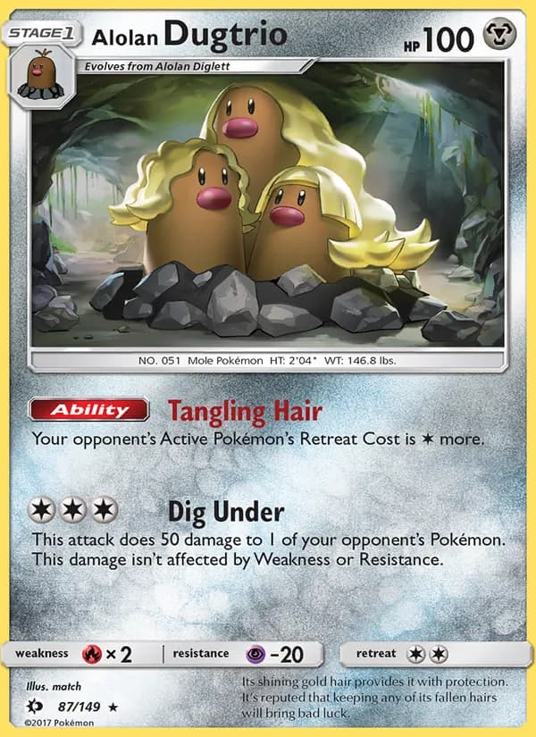 Alolan Dugtrio — Sun & Moon #87
