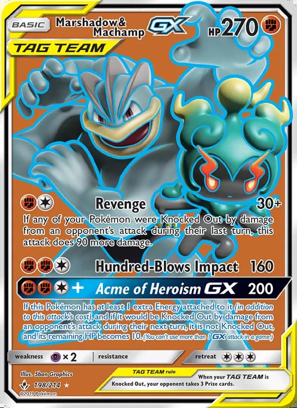 Marshadow y Machamp GX — Vínculos Indestructibles #198
