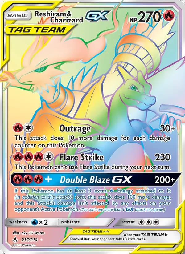 Reshiram & Charizard GX — Unbroken Bonds #217