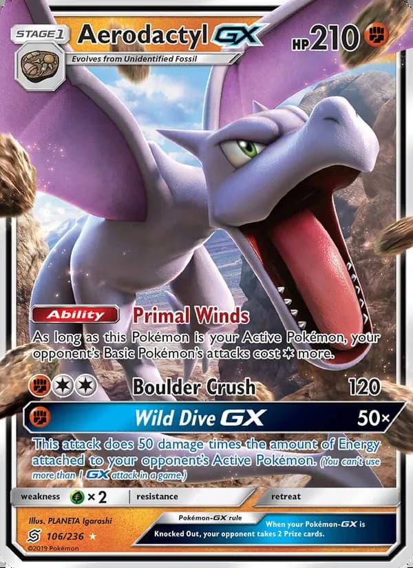 Aerodactyl GX — Unified Minds #106