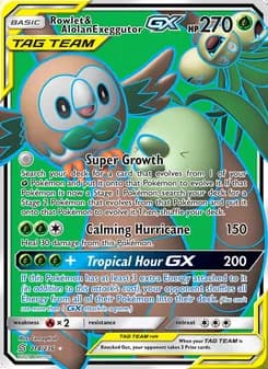 Rowlet & Alolan Exeggutor GX — Unified Minds #214