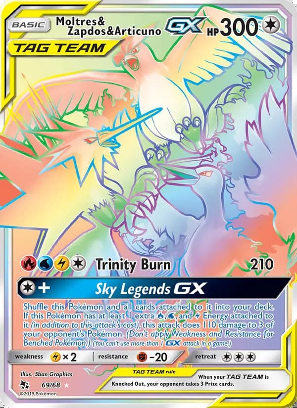 Moltres & Zapdos & Articuno GX — Destinos Ocultos #69