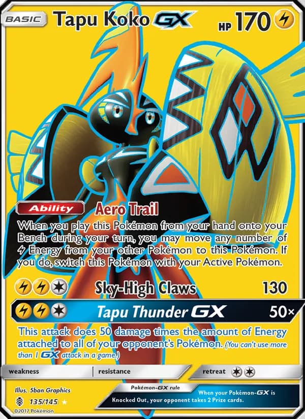 Tapu Koko GX — Guardians Rising #135