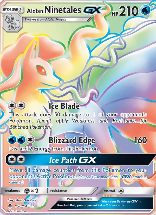 Alolan Ninetales GX — Guardians Rising #150