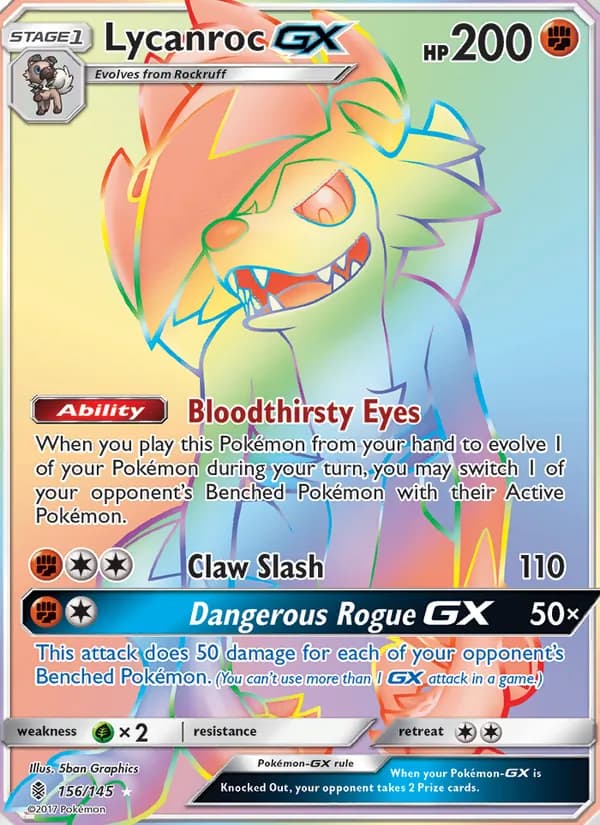 Lycanroc GX — Albor de Guadianes #156