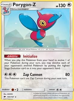 Porygon-Z — Burning Shadows #105
