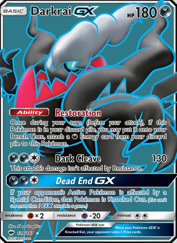 Darkrai GX — Sombras Ardientes #139