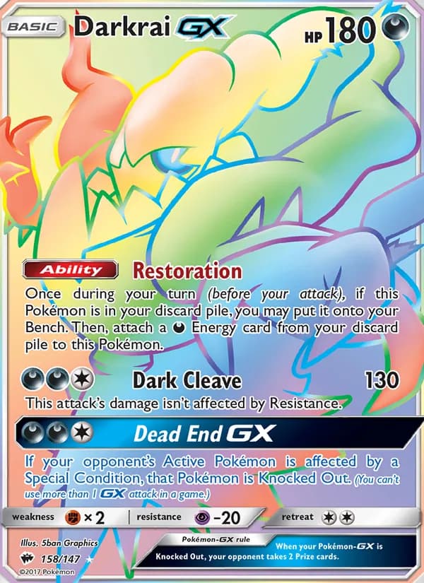 Darkrai GX — Burning Shadows #158