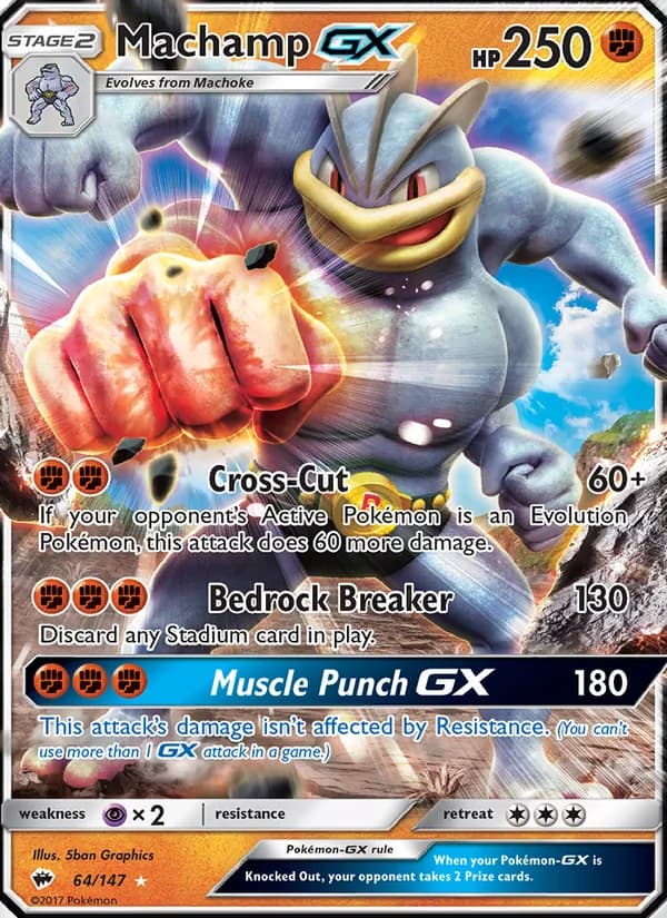 Machamp GX — Burning Shadows #64