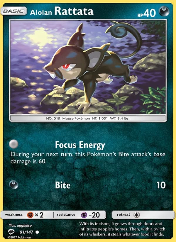 Alolan Rattata — Burning Shadows #81