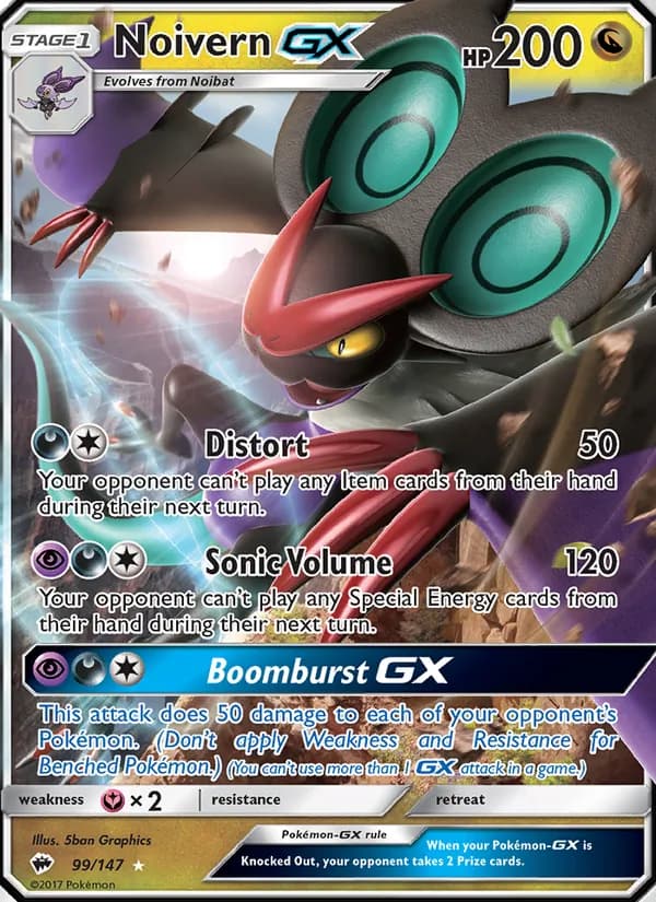 Noivern GX — Burning Shadows #99