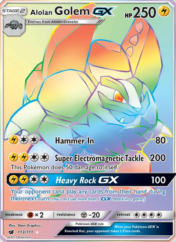 Alolan Golem GX — Crimson Invasion #113